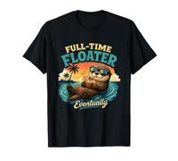 Floater a Tempo Pieno alla fine Divertente Otter Vacation Meme Maglietta