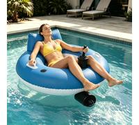 Floaties motorizzati da 66 W, con sterzo a joystick | Schienale e portabicchieri, azionamento dell'elica, for il relax estivo in piscina, lago, spiaggia