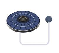 Floating Air Pump Set - 7.09 inch Direct Drive Solar Powered | Weather Resistant Aerator - Low Noise Acquario Bubble Stone Oxygenator Enhances Fish Vitality in Bird Baths