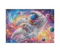 Floating Astronaut Galaxy Puzzle 300 Pezzi Per Ferragosto Cartone Riciclato Per Famiglie Per Vacanze Estive Attività Di Gruppo Con Poster Incluso Migliore Vendita 300 PCS