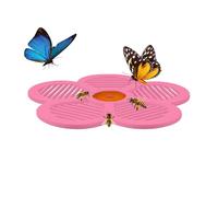 Floating Bee Island - 7.6 Inch Flower Shape Hydration Waterer, Safe Landing Textured Petals Prevent Drowning, Calm Backyard Birdbath Garden Pond Wildlife Feeder | For Nature Lovers