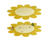 Floating Bee Island, abbeveratoio a forma di girasole, 2 pezzi, in EVA, accessorio per fontana per stagni all'aperto, cortile, patio, terrazza, giardino, fattoria delle farfalle, decorazione