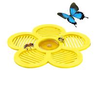 Floating Bee Island Watering Station, Floating Flower Shape Butterfly Watering Station Bee Waterer for Garden Pond Outdoor