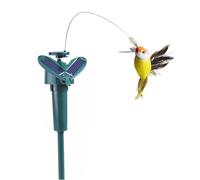 Floating Bird Wobble - Dancing Flying Hummingbird, Realistic kinetiic Stake | Polysilicon Powered Wobble Motion, Iridescent Garden Spinner For Yard Decoration