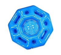 Floating Card Table - Octagonal Inflatable Game Table with Waterproof Playing Cards |Multifunzionale Octagonal Raft | Hot Weather Card Game Ţable for Pool | for Water Park Beach Party Backyard