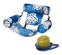 Floating Chair, Inflatable Pool Lounge Chair, Adjustable Straps, Heavy Duty Pool Floats Chairs Adult, Flotadores Para Adultos for Pool Party & Beach (blue)