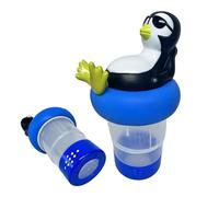 Floating Chlorine Dispenser - Chlorine Floater | Floating Adjustable Release Foldable Penguin Cartoon Holder | Chlorinee Tablets Pool Floater For Spa Hot Tub Pond Backyard Deck Cleaning Summer Party