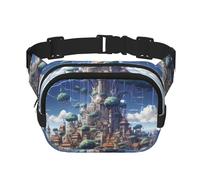 Floating City Marsupio regolabile a tracolla grande marsupio da viaggio unisex