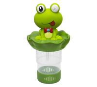 Floating Clorine Dispenser, Frog Tablet Holder, Adjustable Flow Control, Large Capacity Spa Cleaner Container, Rotate The Adjustment Ring, Made of PP, Abs Material, 5.31x5.31x11.42in