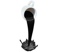 Floating coffee cup sculpture Resin coffee cup Spilled coffee cup Funny statue Kitchen home decoration ornaments 3 colors (Black)