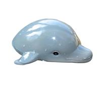 Floating Dolphin Head Sculpture - Realistic Gray UV Resistant Resin Garden Statue, Pool Water Feature Decor, Pond Animal Pondscape Ornament, Large Lake Breaching Figurine, Marine Life Art | for Pool O