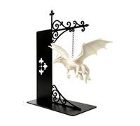 Floating Dragon Metal Bookend LED Lamp, Warm Light Vintage Bookshelf Decor