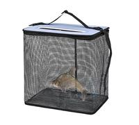 Floating Fish Basket, pieghevole Floating, Mesh Net Compact Holder, 1,02 x 8,27 x 10,24 pollici, ideale per crabbing, kayak, barca, campeggio, attività all'aperto, viaggi di , blu marino