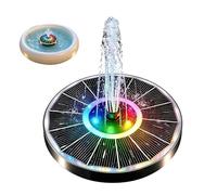 Floating Fountain Pump - Renewable Energy Device, Illuminated Spray Nozzles, Automatic Light System | Eco Friendly Ornament, Decorative Water Feature For Summer Lawn Terrace Small