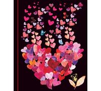 Floating Hearts Composition Notebook - College Ruled: HeartBloom Collection - Modern Heart Pattern on Black Background: Stylish Journal for Girls, ... - Great for School, Writing & Everyday Notes