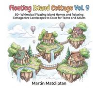 Floating Island Cottage Vol. 9: 50+ Whimsical Floating Island Homes and Relaxing Cottagecore Landscapes to Color for Teens and Adults