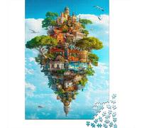 Floating Isola Puzzle 1000 Pezzi Adulti Castello nel Cielo Puzzle Rilassamento Per Lei O Lui Regalo Personalizzato Antistress Qualità Premium Divertimento Compact Box 1000pcs (75x50cm)