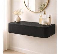 Floating Makeup Vanity, Wall Mounted Vanity Desk, Hanging Dressing Table | Fully Assembled Solid Wood Core, Rounded Edges And Included Hardware Simplify Wall Installation(Black,31.5"/80cm)