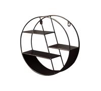 Floating Metal Shelf | Round Wall Display Rack for Home Organization, Elegant Circular Storage Shelf for Office, Kitchen, Bathroom, Bedroom, or Living Room Decoration, Modern Mounted Holder for Access