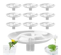 Floating Plant Vase - 10-Piece Hydroponic Floating Floral Holder, PP Floatingg Flower Stem Holder, Art Stem Arranger Display Organizer Tool For Vases Bowls Aquarium Fish Tanks Decor