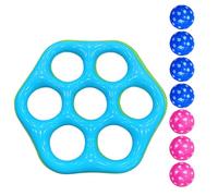 Floating Pool Game, Hexagon Ring Toss Toy, Water Target Throwing Set with Rings, Beach Lake Backyard Games Tool, Water Toss Toy with Colorful Design, Pool Game for Family Vacation