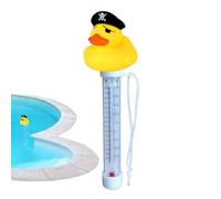 Floating Pool Temperature Gauge - 1x Kids Bath Temperature Meter, Attractive Duck Thermometer With String, Water Thermometer Gauge For Outdoor & Indoor Swimming Pools, Spas, Hot Tubs & Aquariums