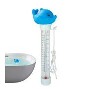 Floating Pool Thermometer - 20cm Large High Precision Scale | Heavy Duty Shatterproof PVC ABS Material 95g Cute Cartoon Animal Temperature Gauge With Lanyard For Spa Hot Tub