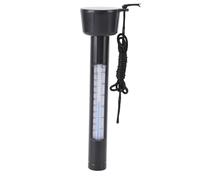 Floating Pool Thermometer for Water Temperature Round Swimming Pool Thermometer with String for Outdoor Indoor Spas Hot Tubs Ponds Black