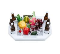 Floating Pool Tray - 13.77x2.55in Large Portable Drink Holder Serving Bar | Floating Pool Table for Food and Drinks Hot Tub Beach Vacation Spa Backyard Party Waterside Gathering