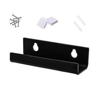 Floating Record Holder, Acrylic Album Display Shelf Set, 3.9x1.3x1.18 Inches Wall Mounted Record Holder with Clear Finish, Sturdy Transparent Acrylic Rack, Minimalists Wall Shelf for Studio Bedroom