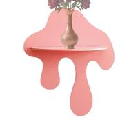 Floating Shelves - Dripping Shape Wall Shelf Display | MDF Wood with Whimsical Design, Curved Edge Accent Shelves for Books Plants Picture Frames Living Room Bedroom Balcony Storage Organizer