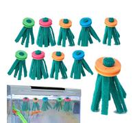 Floating Spawning Mop, Fish Breeding with Foam Ring, 10 Reusable Scrubbers, 1,77 x 3,94 pollici, Egg Laying Support for Rainbowfish, Snails, Turtles, and Freshwater Tank Hatching
