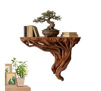 Floating Wall Shelves - Tree Root Storage Display - 7,09 x 3,35 x 5,51 pollici Wall Mount Rack Storage Shelves | for Home Decor Book Photo Frame Flower Pot Living Room Bedroom Kitchen Office Farmhouse