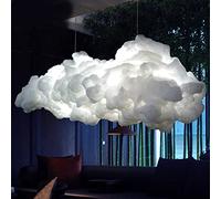 Floating White Cloud Chandelier Decorative Clouds Light Lobby Silk Art Hanging Chandelier Engineering Light,per la scala d'ingresso