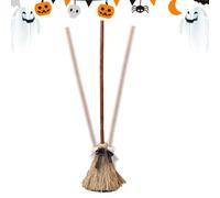 Floating Witch Broom, Halloween Decoration, 9.84x43.31 inches, Haunted House Display with Light Motion Sensor Spooky Sounds, Hanging Animated Prop for Yard Entryway Garden Party Indoor Outdoor