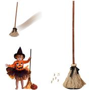 Floating Witch's Broomss, Halloween Magic Broom, Haunted Dancing Brooms, 28" Animated Floating Broom with Spooky Sounds for Indoor Porch Party Home Decor