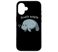 Floaty Potato Manatee Chubby Mermaid Funny Sea Cow Animal Custodia per iPhone 16