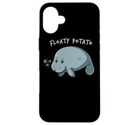 Floaty Potato Manatee Chubby Mermaid Funny Sea Cow Animal Custodia per iPhone 16 Plus
