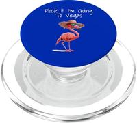 Flock It, vado a Las Vegas dicendo Funny Vacation Flamingo PopSockets PopGrip per MagSafe