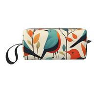 Flock of Birds Borse cosmetiche per le donne Borsa per il trucco portatile Borsa da viaggio Borsa da viaggio Borsa per la ricezione quotidiana Borsa da toilette di grande capacità, bianco, Taglia