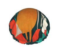 Flock of Birds - Cappello da bagno con stampa di uccelli, copricapo riutilizzabile a doppio strato, grande copertura per capelli per la cura quotidiana della pelle