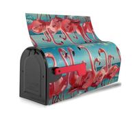 Flock of Pink Flamingos on the Beach Print Fashion mailbox cover magnetica impermeabile unico facile installazione