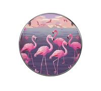 Flock of Tropical Flamingos - Magneti da frigorifero, 5 cm, in lega, resistenti, per frigorifero, decorazione per lavagna, cucina, ufficio, casa, armadio e foto