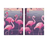 Flock of Tropical Flamingos Porta passaporto con slot per carte e biglietti, custodia per passaporto in pelle PU, facile accesso, organizer per documenti essenziali da viaggio, impermeabile