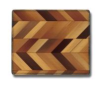 Flodirise Tappetino per mouse portatile con motivo a piastrelle in legno, marrone, 30 x 25 cm