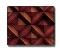 Flodirise Tappetino per mouse portatile con motivo a piastrelle in legno, marrone, 30 x 25 cm