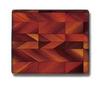 Flodirise Tappetino per mouse portatile con motivo a piastrelle in legno, marrone, 30 x 25 cm