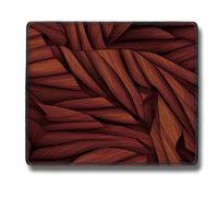 Flodirise Tappetino per mouse portatile con motivo a piastrelle in legno, marrone, 30 x 25 cm