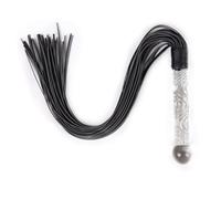 Flogger in Pelle con Dildo in Vetro - Set Bondage con Analplug e Peitsche per Massaggio Prostatica e Vaginale - Giocattolo Erotico per Coppie