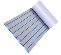 FLOKOO Eva Finto Teak Sintetico Marino Barca Adesivo Tappeto Marino per Barca Antiscivolo Tappeto Barca Tech Moquette da Esterno Tappetino Antiscivolo,Grigio,240X120CM